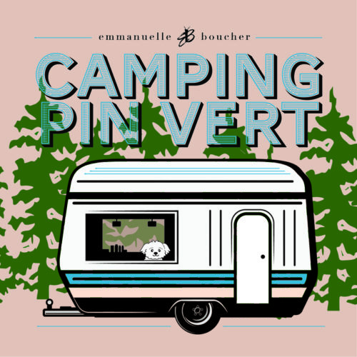 Camping pin vert